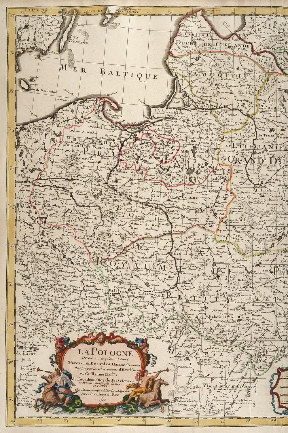 carta geografica pologne de l'isle
