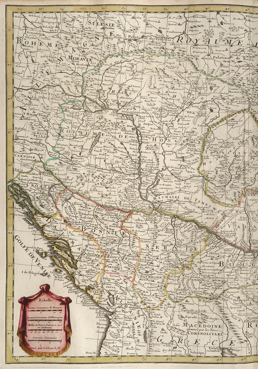carta geografica ungheria de lisle