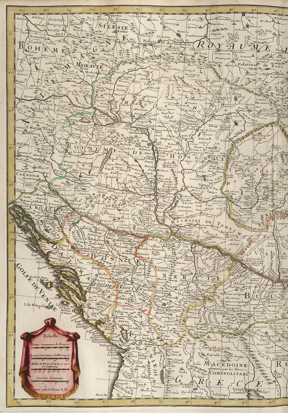carta geografica ungheria de lisle buache carta geografica ungheria de lisle