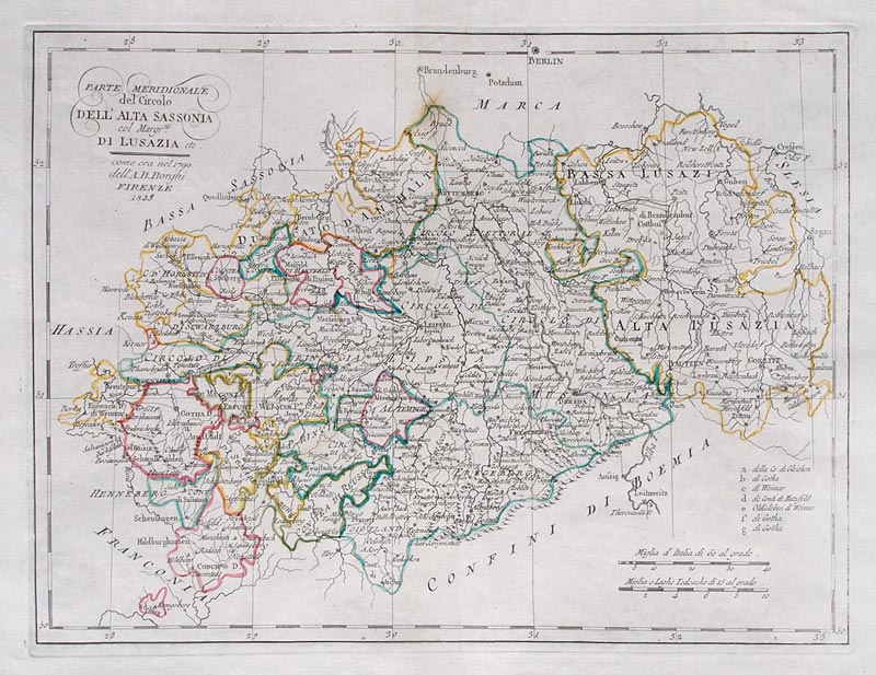 carta geografica alta sassonia borghi