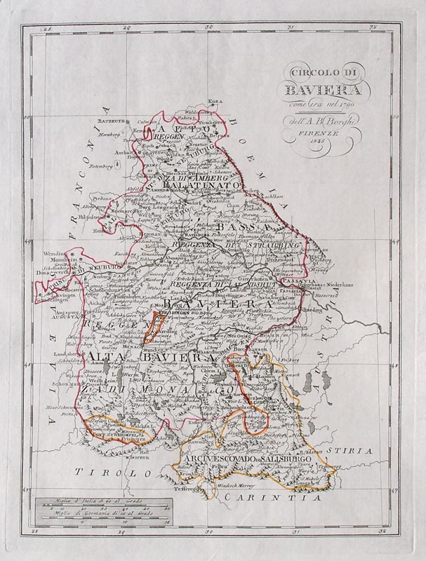 carta geografica baviera borghi