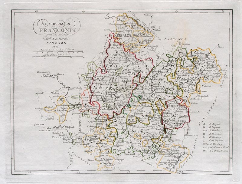 carta geografica franconia borghi