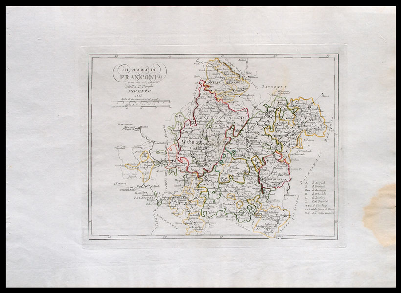 carta geografica antica franconia borghi