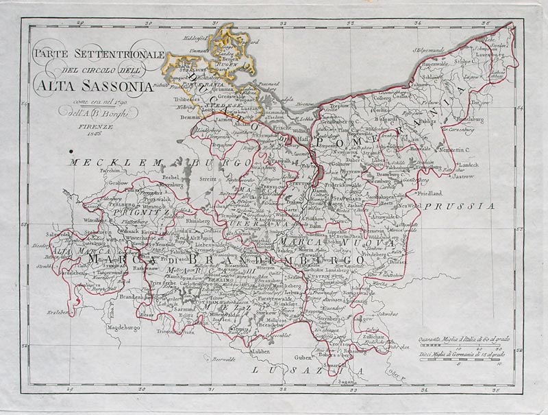 carta geografica alta sassonia borghi