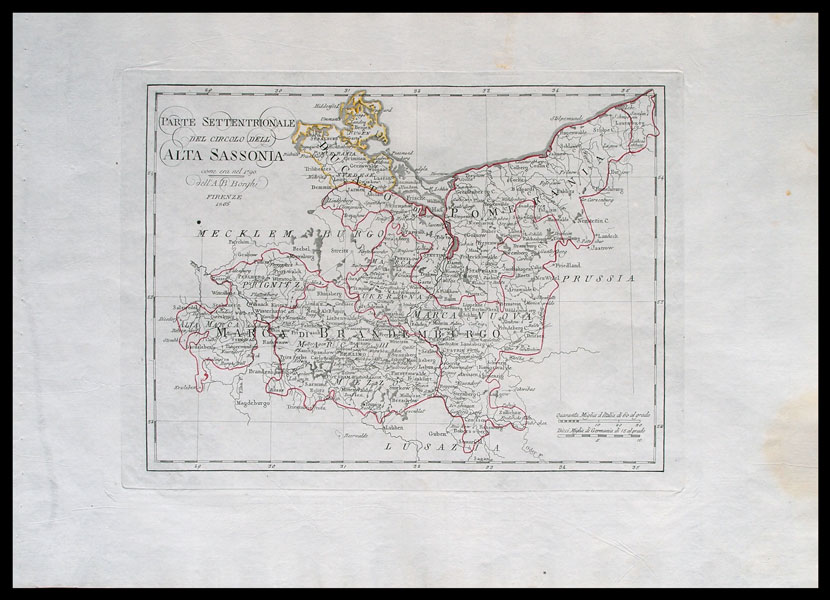 carta geografica antica sassonia borghi