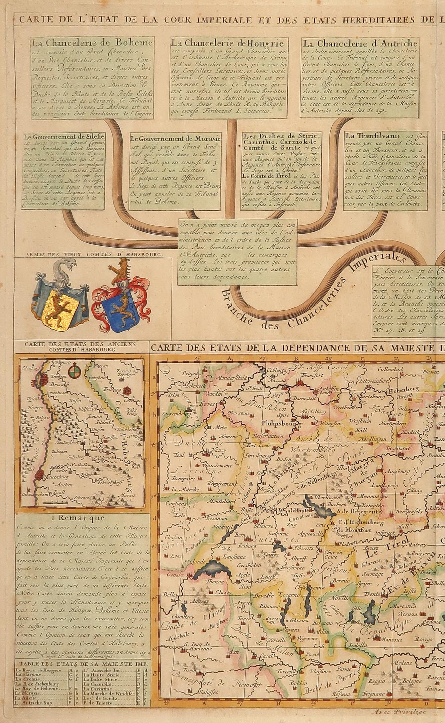 stampa antica carte etat cour imperiale habsbourg stampa carte etat cour imperiale habsbourg