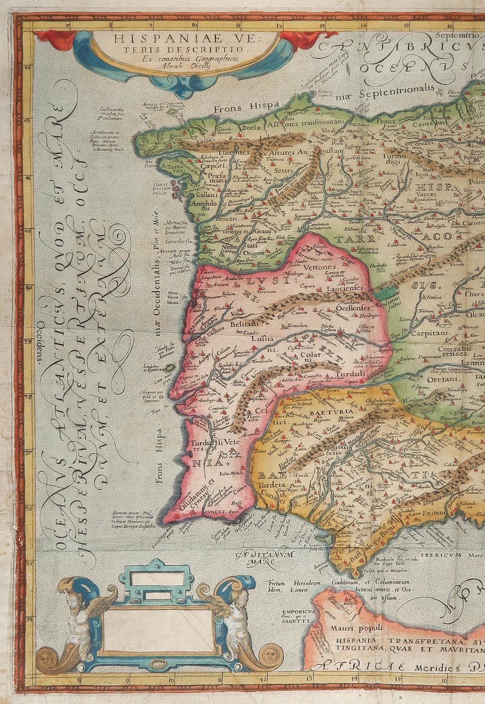 carta geografica hispaniae veteris descriptio schott