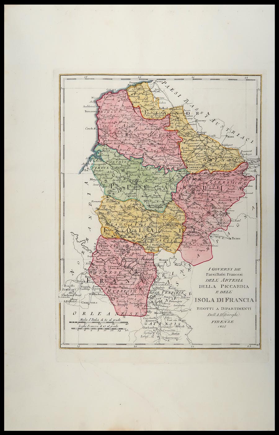 carta geografica isola di francia borghi