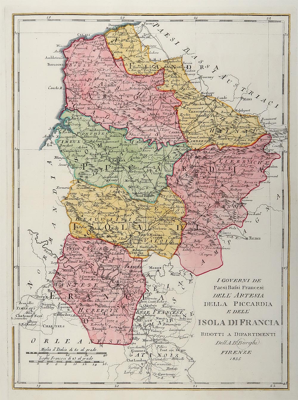 carta geografica isola di francia