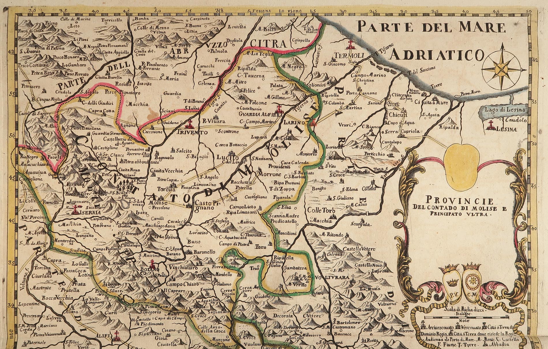 particolare carta geografica provincie contado molise petrini carta geografica provincie contado molise petrini