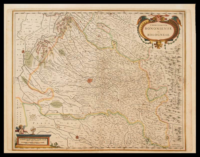 carta geografica antica bolognese janssonius