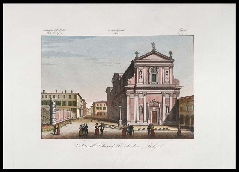 stampa antica chiesa salvadore bologna
