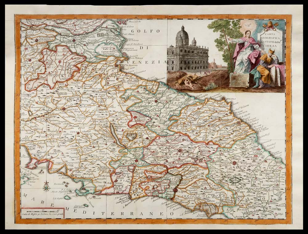 carta geografica antica stato chiesa salmon