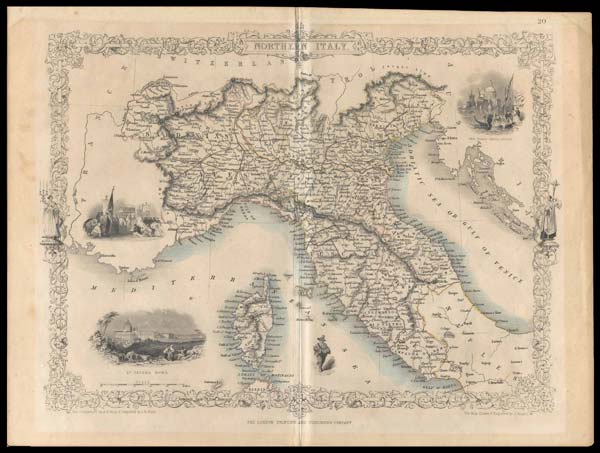 carta geografica northern italy rapkin