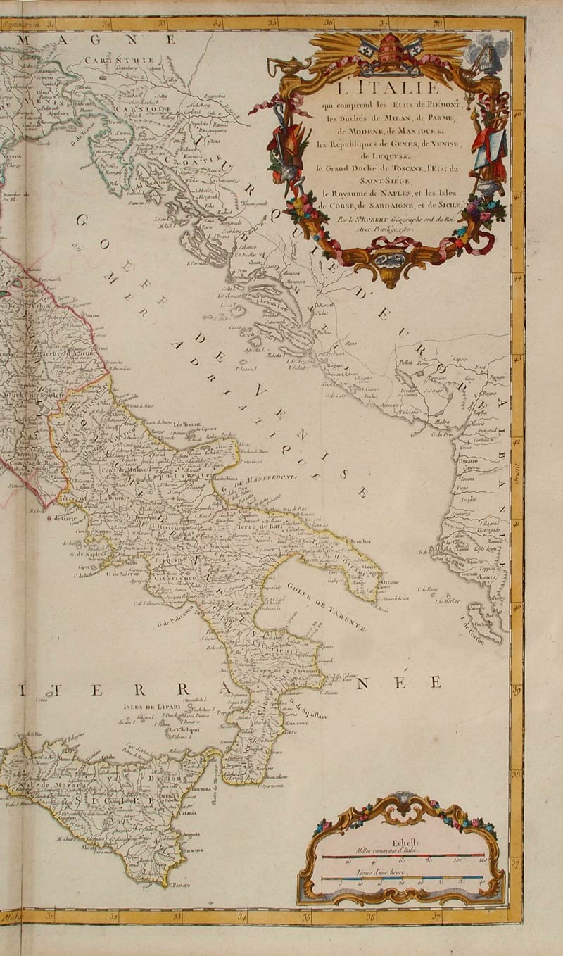 carta geografica italia vaugondy
