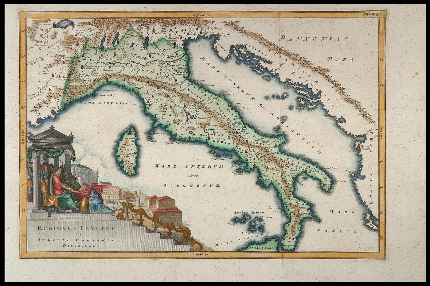 carta geografica storica regiones italiae cellarius
