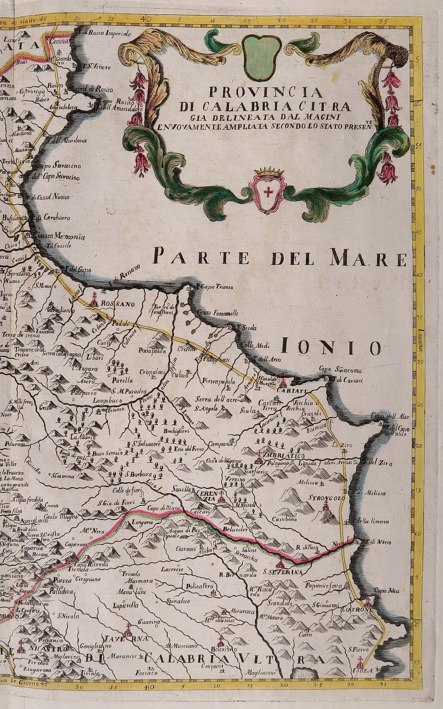 carta geografica calabria citra