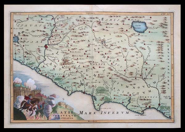 carta geografica antica lazio cellarius