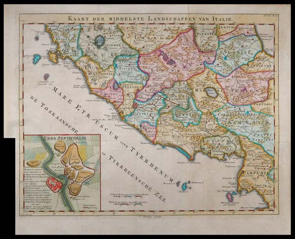 kaart der middelste landschappen van italie