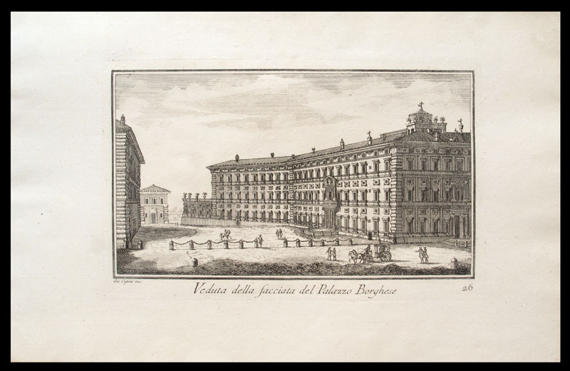 stampa antica palazzo borghese cassini