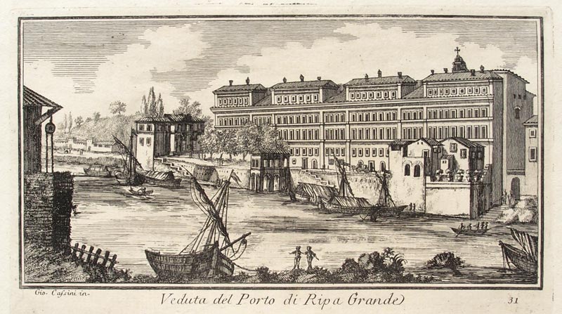 stampa antica porto ripa cassini stampa porto ripa cassini