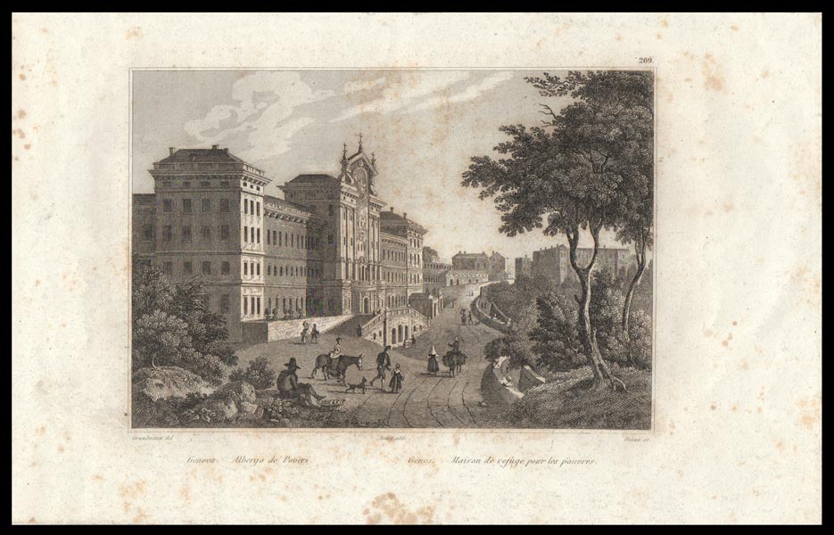 stampa antica albergo poveri genova