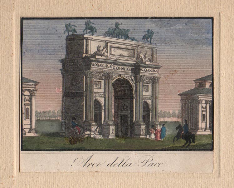 incisione antica arco pace milano incisione arco pace milano