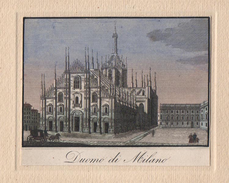 incisione antica duomo milano incisione arco duomo milano