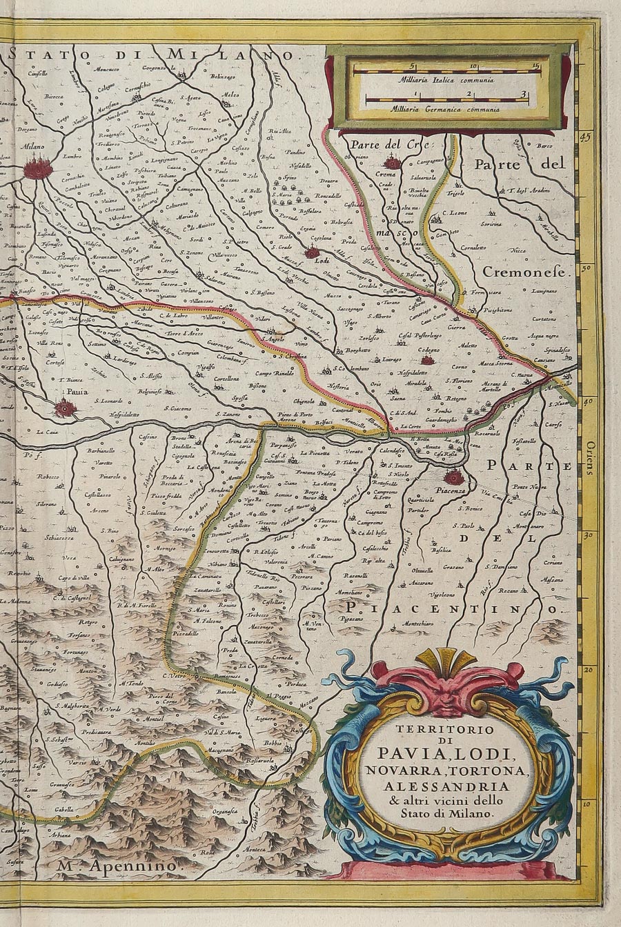 carta geografica territorio pavia lodi novara tortona