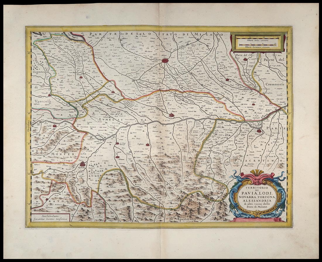 TERRITORIO di PAVIA, LODI, NOVARRA, TORTONA, ALESSANDRIA & altri vicini dello Stato di Milano.