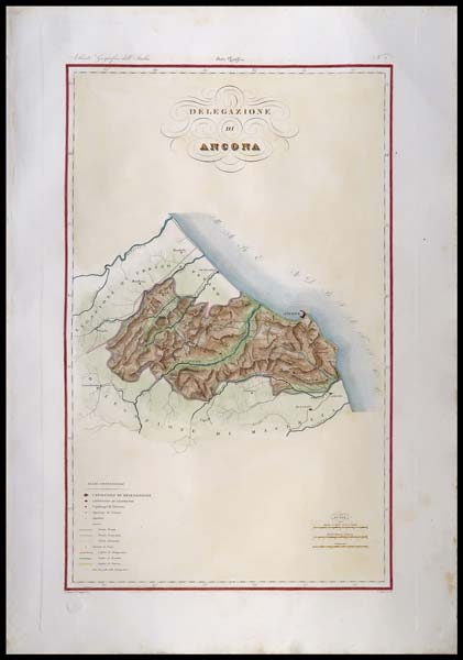 carta geografica antica delegazione ancona