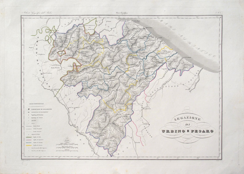 carta geografica antica legazione urbino