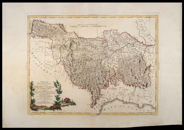 carta geografica piemonte meridionale zatta