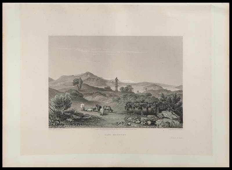 stampa antica lago maggiore brockedon