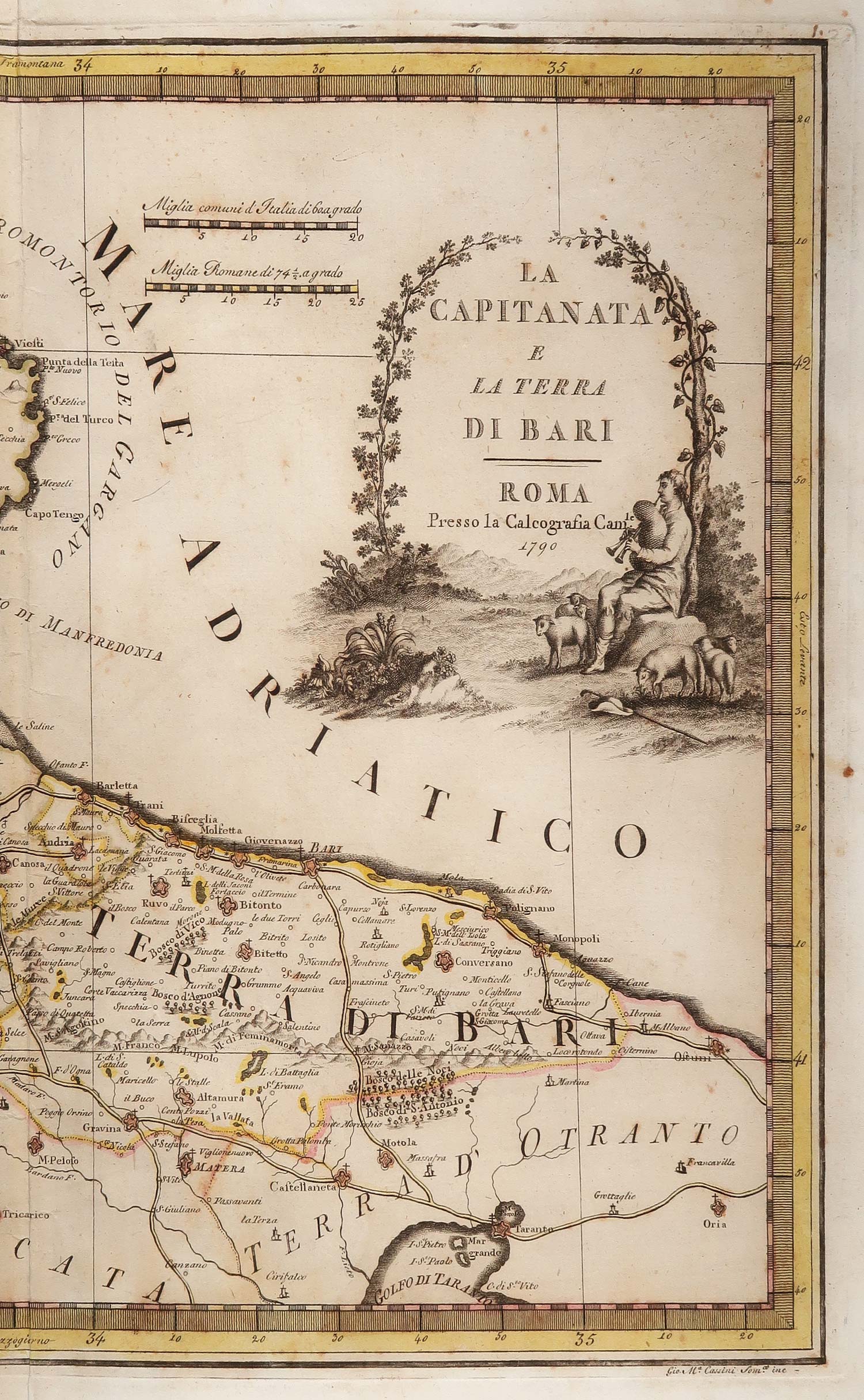 carta geografica capitanata terra bari carta geografica capitanata terra bari cassini