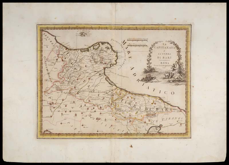 carta geografica capitanata terra bari cassini