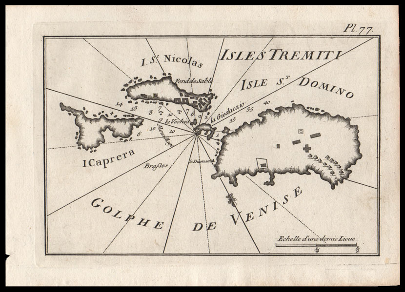 carta nautica antica isole tremiti roux