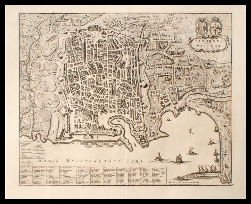 stampa antica palermo mortier