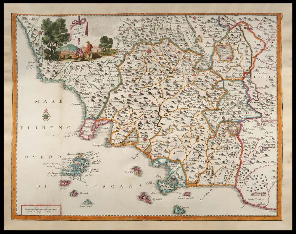 carta geografica territorio senese albrizzi