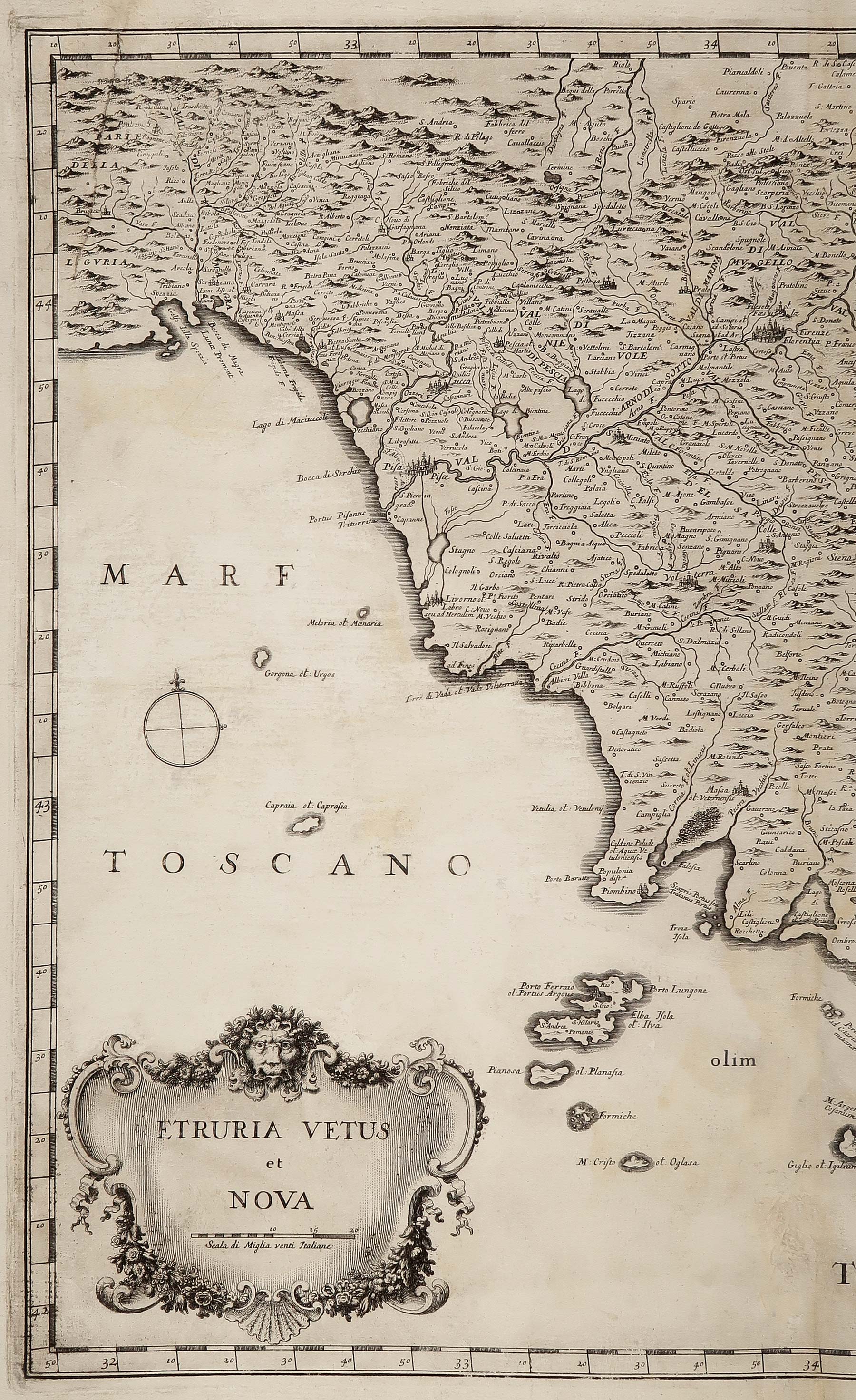 carta geografica etruria vetus et nova