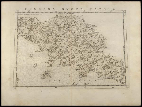 carta geografica toscana nuova tavola ruscelli