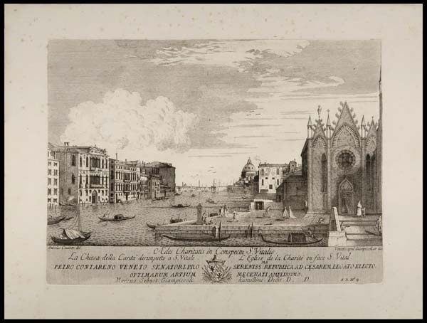 stampa antica chiesa carità venezia giampiccoli