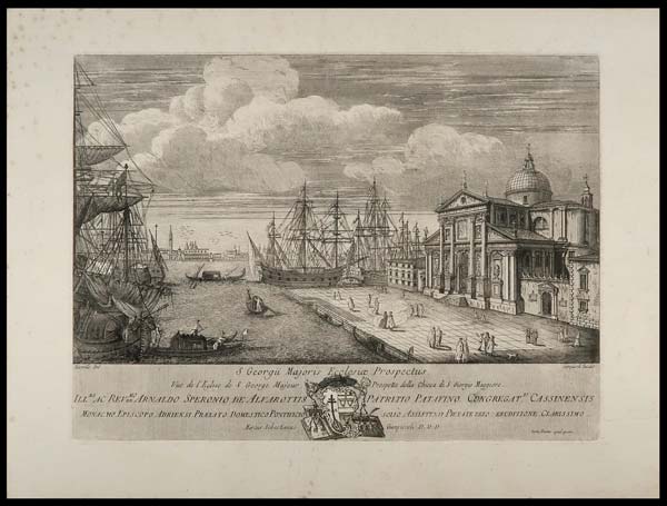 stampa antica chiesa san giorgio venezia giampiccoli