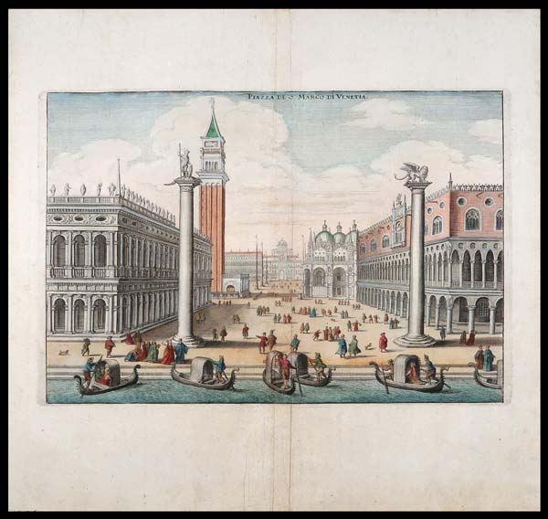 stampa antica piazza san marco merian
