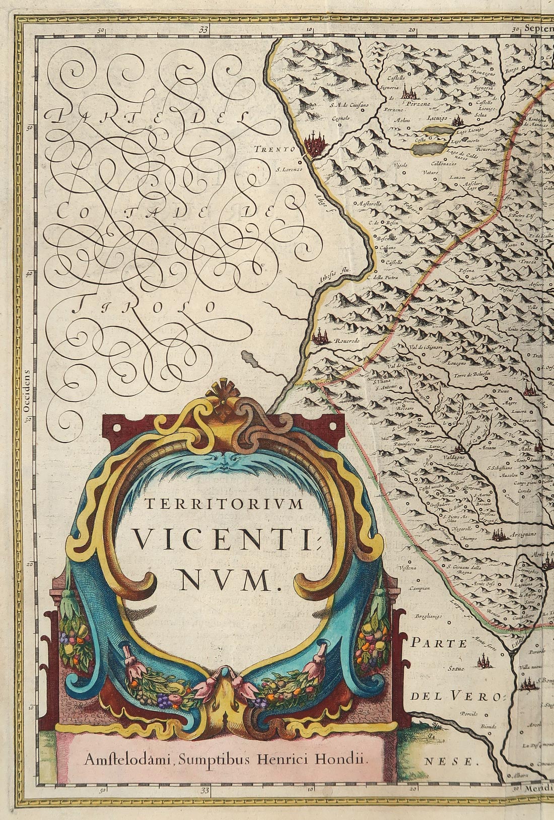carta geografica territorium vicentinum hondius carta geografica territorium vicentinum