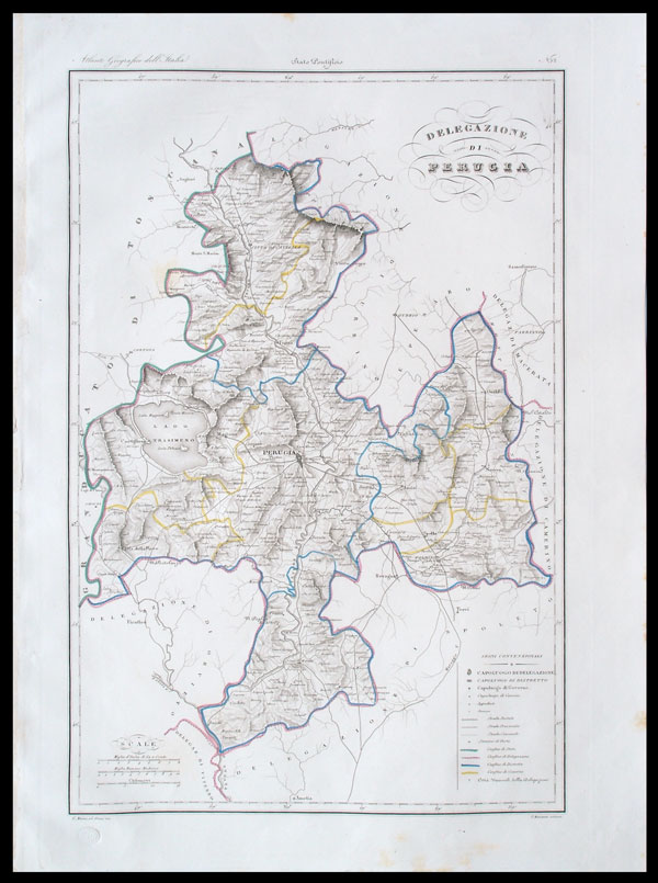 carta geografica antica delegazione perugia