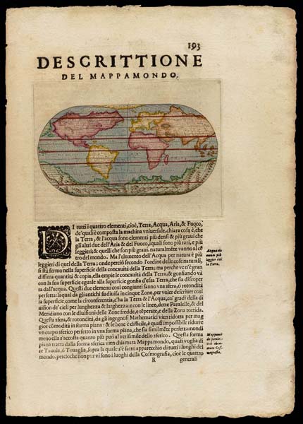 mappamondo antico porcacchi