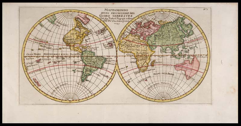 mappamondo globo terrestre vaugondy