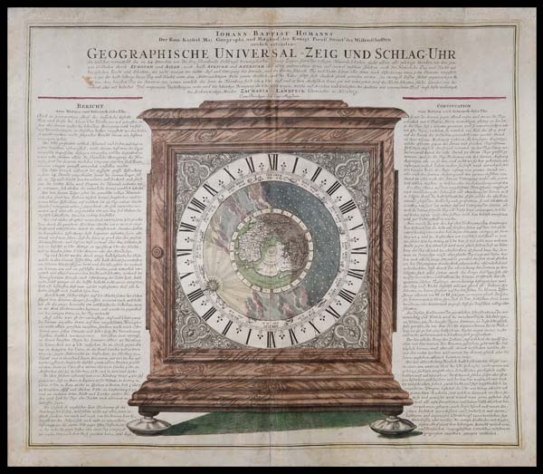 stampa antica orologio landeck homann
