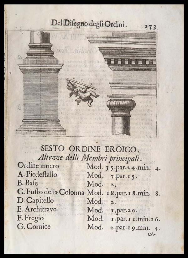 stampa antica architettura ordine eroico